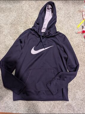 Nike Pullover Hoodie with Swoosh - Purple